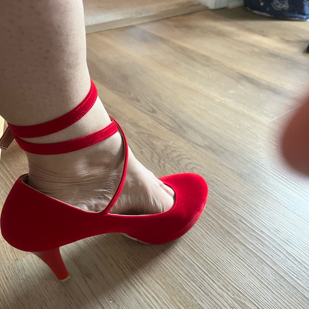 Elegant Red Women's Heels